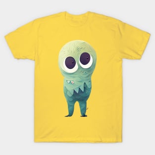 Cute Green Googly-Eyed Monster T-Shirt